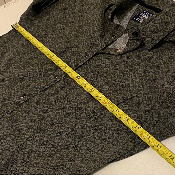 Panhandle Rough Stock Diamond Pattern Snap Down Western Shirt Womens Size M - Picture 9 of 10